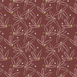 Printed Viscose NOVILI Bordeaux / Ochre